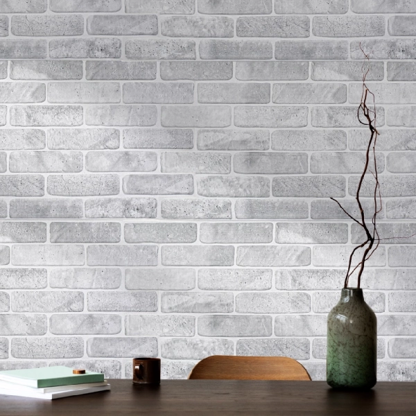 Панель ПВХ 0,3 кирпич Старый серый