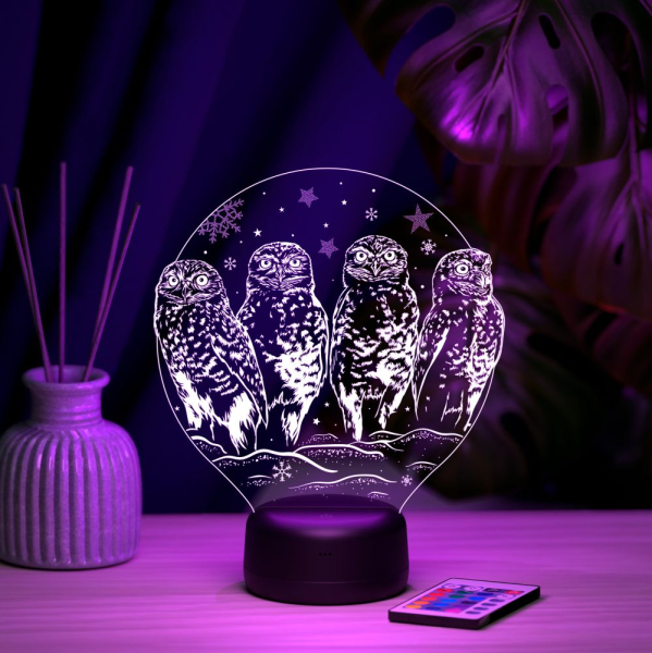 3D светильник  Светильник "Совы"