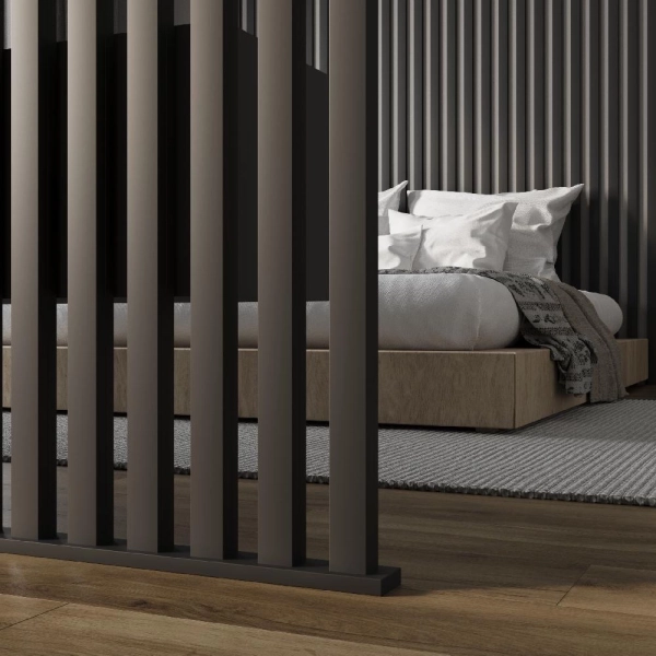 2К Интерьерная Рейка МДФ Stella Планкен De Luxe Black Lead 16*60*2700 (6 шт.уп.)