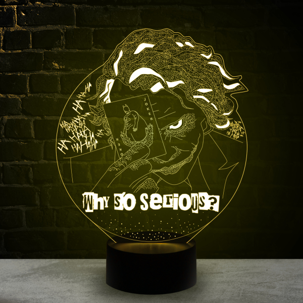 3D светильник  Джокер (Почему такой серьезный)