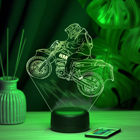 3D светильник  Светильник "Мотоцикл Питбайк (мотокросс)"