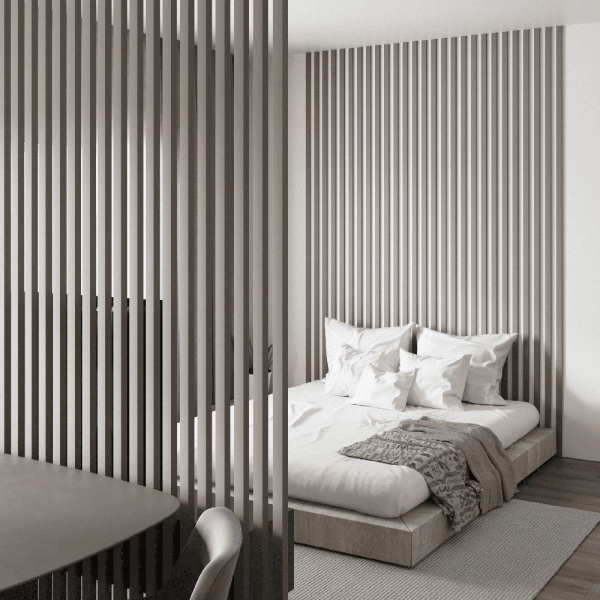 2К Интерьерная Рейка МДФ STELLA Планкен De Luxe Sandgrau 16*60*2700 (уп.6 шт.)