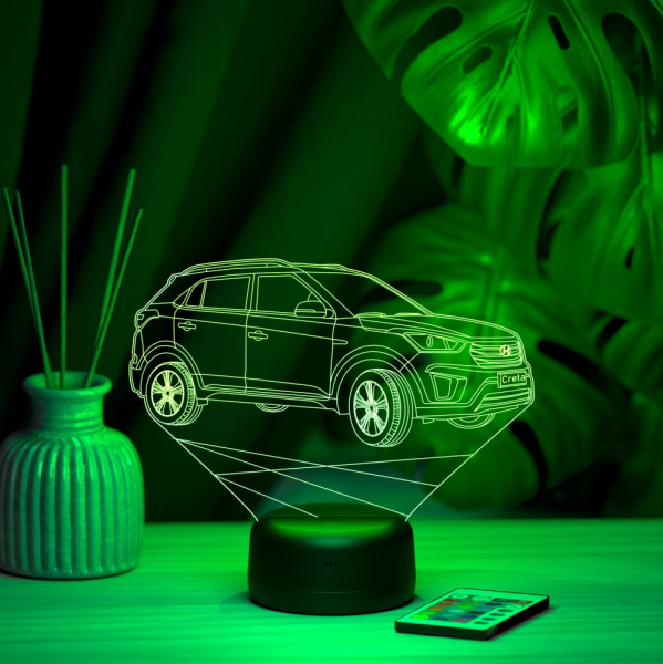 3D светильник  Светильник "Автомобиль Hyundai Creta"