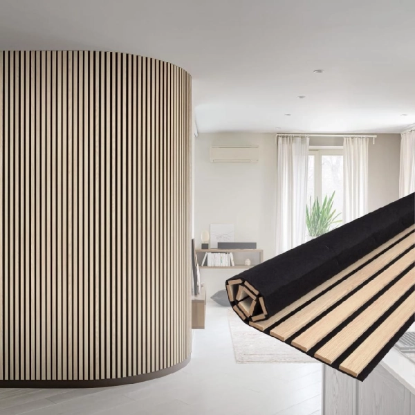 Панель Стеновая Акустическая Stella Comfort Light Дуб Снежный 2780х600х9 (уп.1шт.)