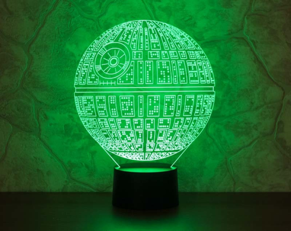 3D светильник  Звезда смерти