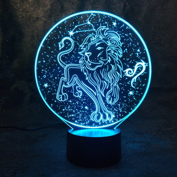 3D светильник  Зодиак - Лев