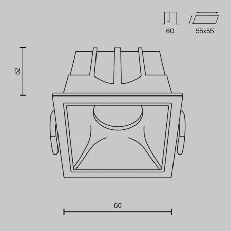 Встраиваемый светильник Technical DL043-01-10W3K-SQ-WB