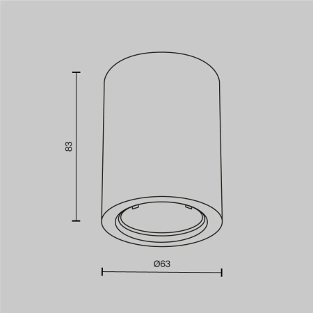 Потолочный светильник Technical C001CL-GU10-W
