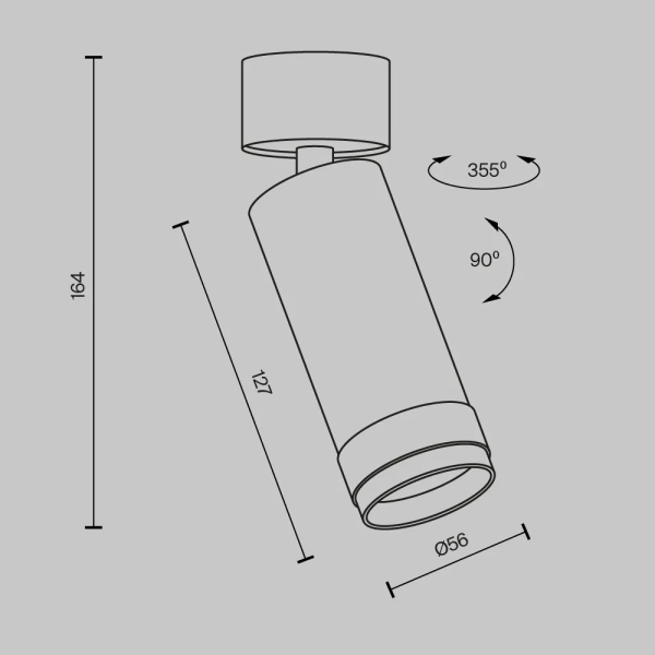 Потолочный светильник Technical C055CL-L12W2.7K-Z-B
