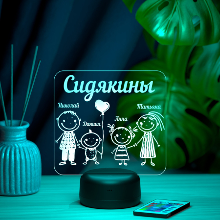 3D светильник  Светильник "Семья"