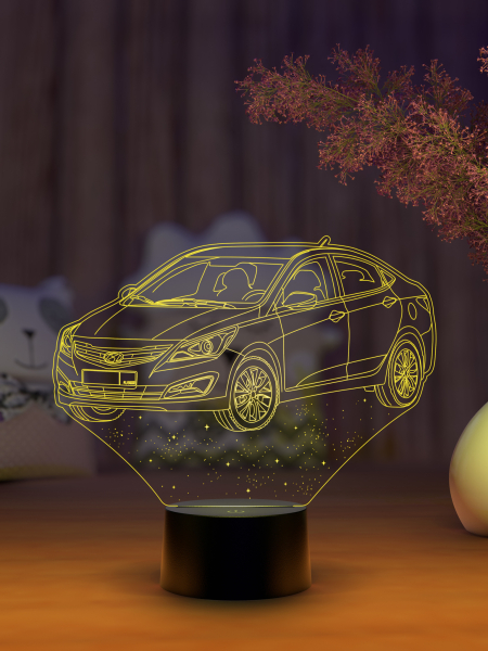 3D светильник  Светильник "Автомобиль Hyundai Solaris"