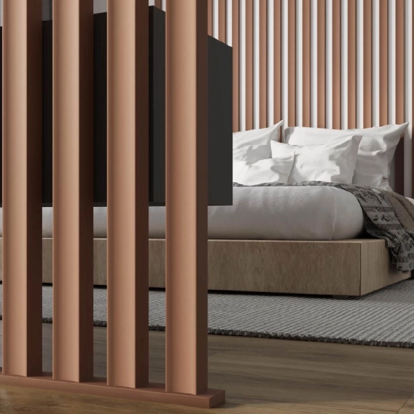 Интерьерная Рейка МДФ STELLA Планкен Рекесс De Luxe Mauve 19*50*2700 (уп.4 шт.)