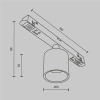 Трековый светильник Technical TR132-2-7W3K-BS