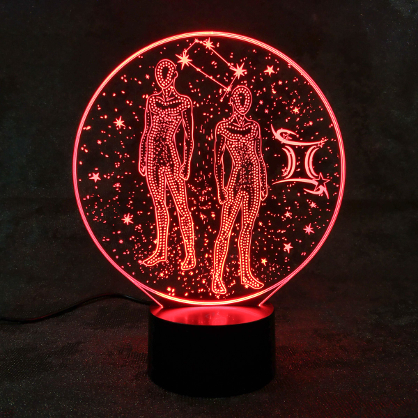 3D светильник  Зодиак - Близнецы
