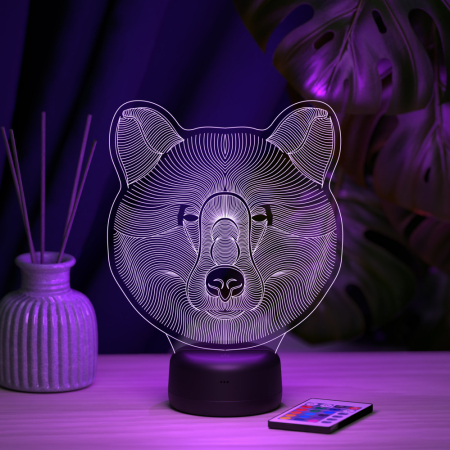 3D светильник  Светильник "Медведь"