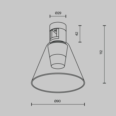 Трековый светильник Technical TR147-1-3W3K-PT