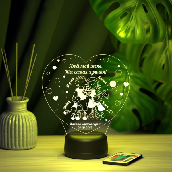 3D светильник  Светильник "Счастливая семья (на заказ)"