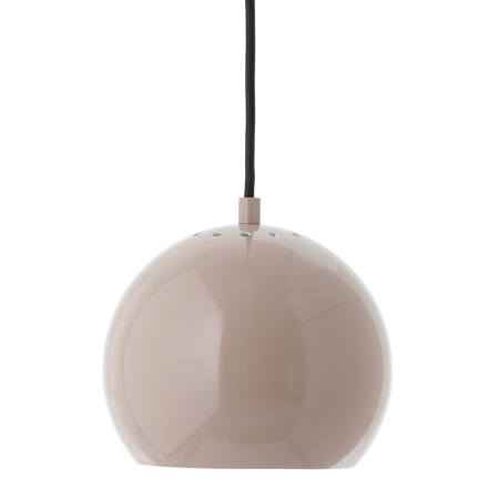 Лампа подвесная ball, 16х?18 см, пудровая глянцевая, черный шнур