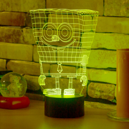 3D светильник  Спанч Боб