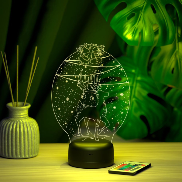 3D светильник  Светильник "Рождественский олень"