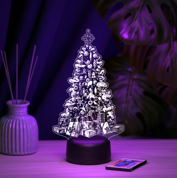 3D светильник  Светильник "Елочка"