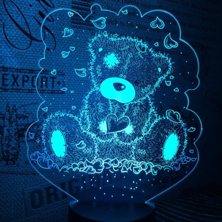 3D светильник  Плюшевый Мишка