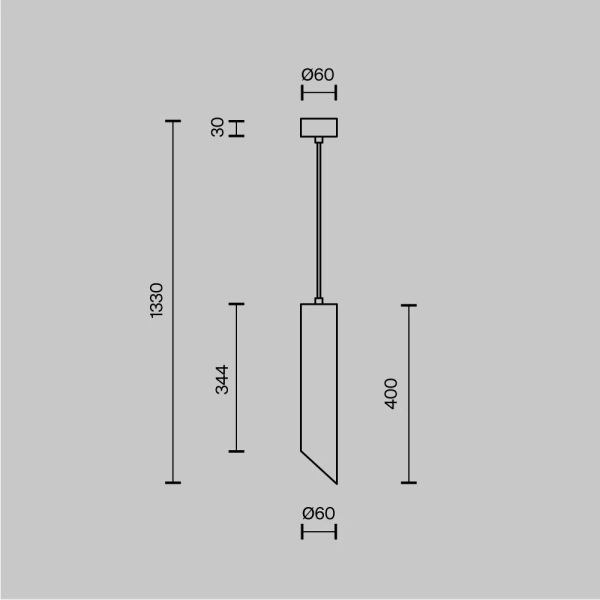 Подвесной светильник Technical P044PL-01-40GU10-B