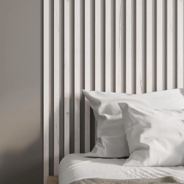 2К Интерьерная рейка МДФ Stella Бриона Standard Дуб Санремо Белый 16*40*2700 (уп.8 шт.)