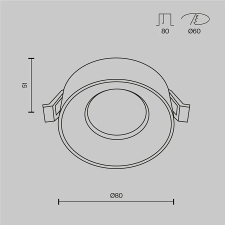Встраиваемый светильник Technical DL046-01W