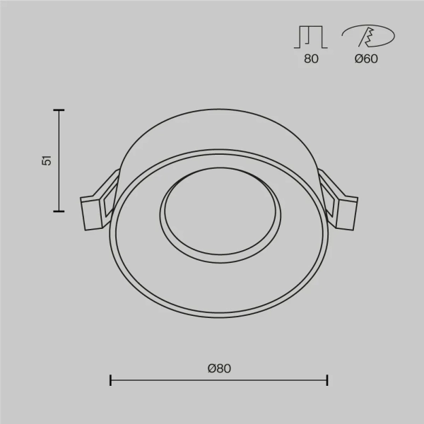 Встраиваемый светильник Technical DL046-01W