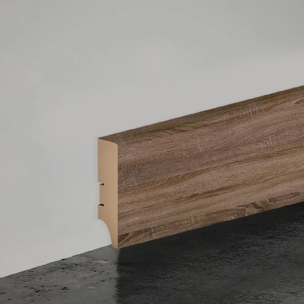 2К Напольный плинтус МДФ STELLA 60 2000х60х16 Дуб Винтаж (20шт в упак)