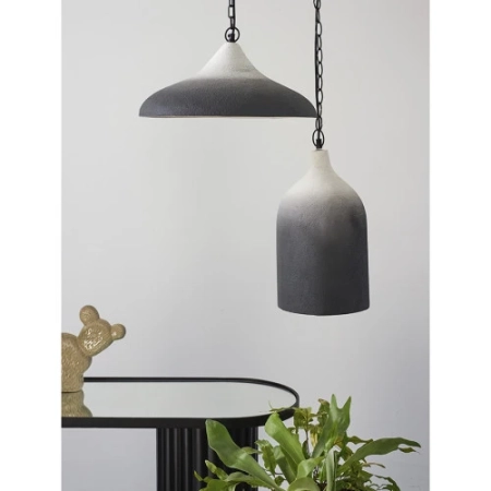 Светильник подвесной sustainable collection, D44х19 см, черный/белый
