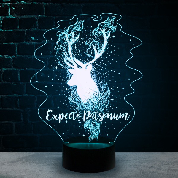 3D светильник  Заклинание Экспекто патронум (Гарри Поттер)
