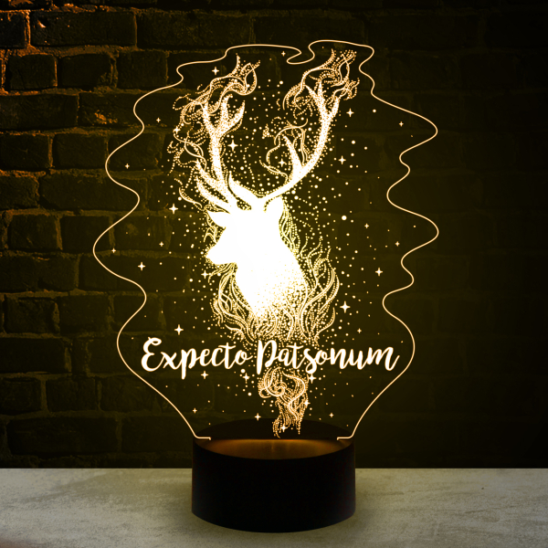 3D светильник  Заклинание Экспекто патронум (Гарри Поттер)