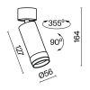 Потолочный светильник Technical C055CL-L12W3K-Z-W