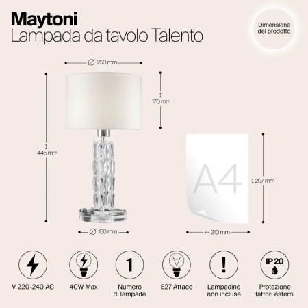 Настольный светильник Maytoni DIA008TL-01CH
