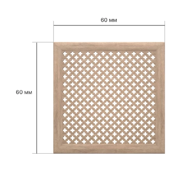 Экран для радиатора 60х60 см Готико дуб винтаж STELLA