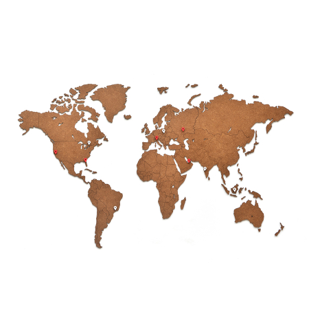 Карта-пазл wall decoration, 90х54 см, коричневая