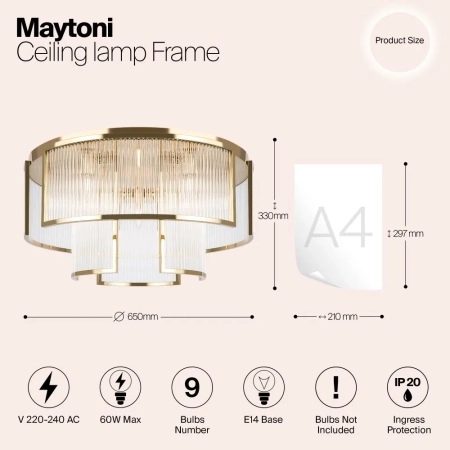 Потолочный светильник Maytoni MOD174CL-09G