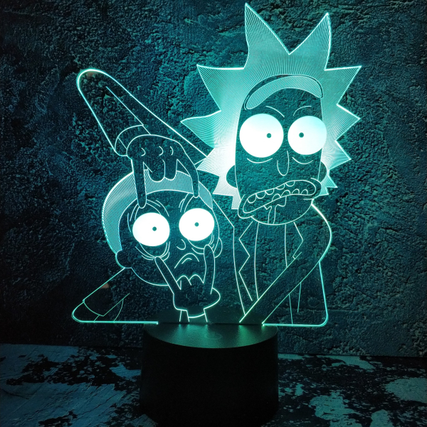 3D светильник  Рик и Морти