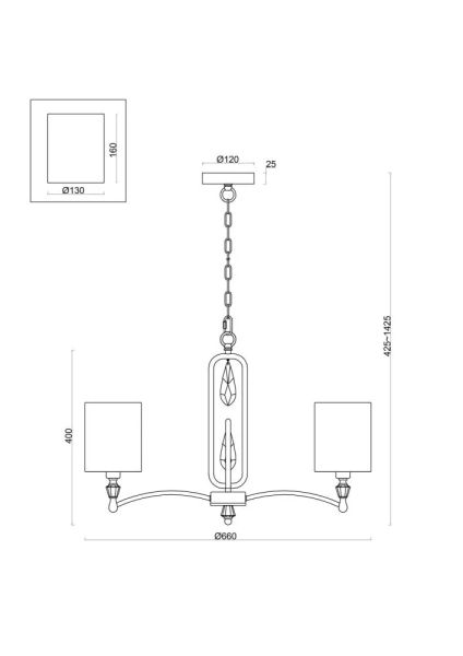 Подвесной светильник Freya FR1007PL-05BS