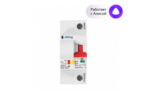 Умный автомат на 20 А (с расходомером) Sibling Powerswitch-A20