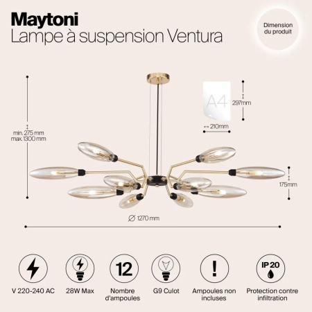 Подвесной светильник Maytoni MOD012CL-12G