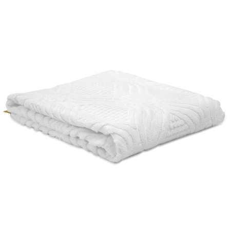 Полотенце банное белое, с кисточками цвета карри из коллекции essential, 70х140 см