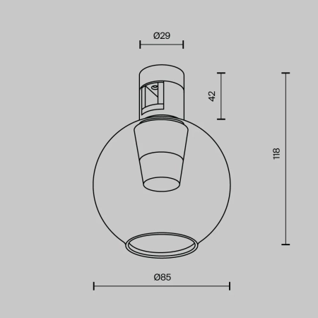 Трековый светильник Technical TR148-1-3W3K-PT