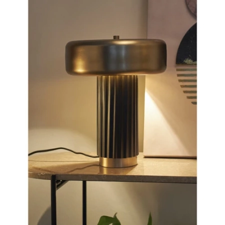 Лампа настольная stone, D27х35 см, черная/золотистая