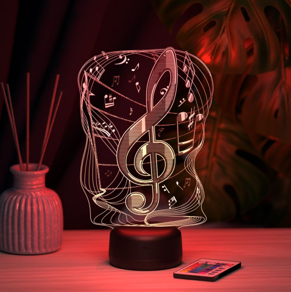 3D светильник  Светильник "Скрипичный ключ"