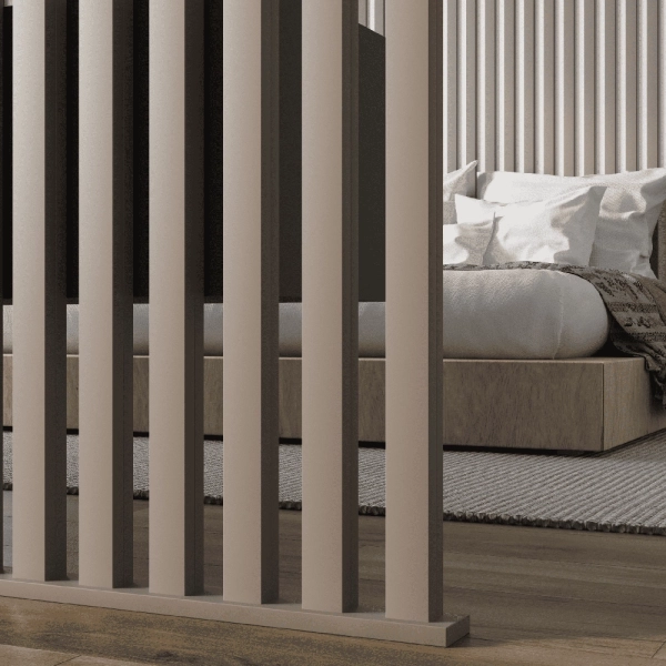 2К Интерьерная Рейка МДФ STELLA Планкен De Luxe Sandgrau 16*60*2700 (уп.6 шт.)