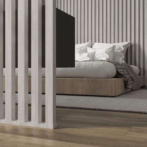 2К Интерьерная рейка МДФ Stella Бриона Light Орех Акира 16*40*2700 (упак.8шт.)