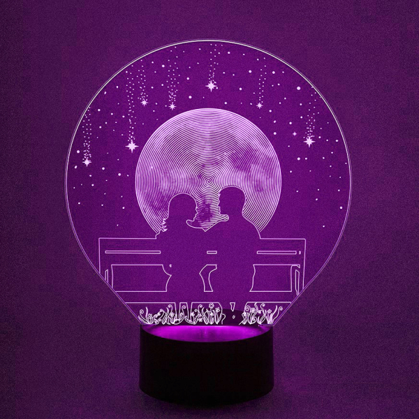 3D светильник  Пара и луна